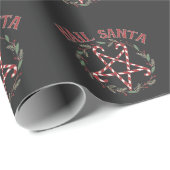 Kerstmis Satan Heilige Krampus Kerstmis Duivel Sno Cadeaupapier (Rol Hoek)