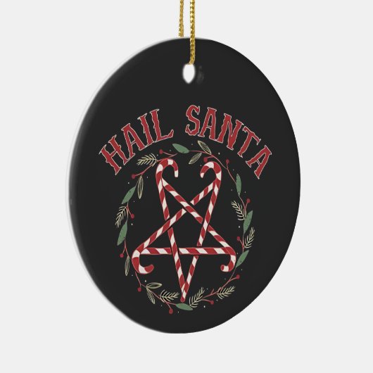 Kerstmis Satan Krampus Xmas Duivel Snoepjes  Keramisch Ornament (Rechts)