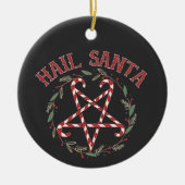 Kerstmis Satan Krampus Xmas Duivel Snoepjes  Keramisch Ornament (Voorkant)