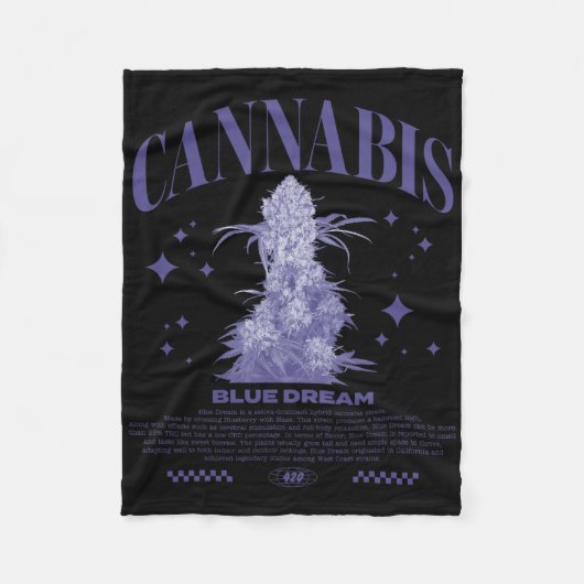 Kerstmis Sativa Hybride Stam Blue Dream Fleece Deken (Voorkant)