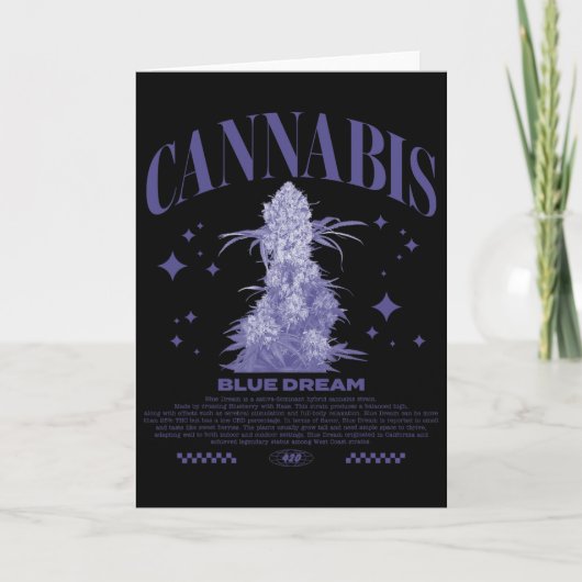 Kerstmis Sativa Hybride Stam Blue Dream Kaart (Voorkant)