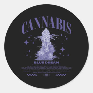 Kerstmis Sativa Hybride Stam Blue Dream Ronde Sticker