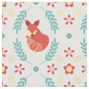 Kerstmis Scandinavian Style Fox Pattern Stof