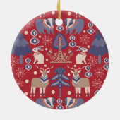Kerstmis - Scandinavisch noords Keramisch Ornament (Achterkant)