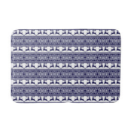 Kerstmis, Scandinavische Folk Blue en White Badmat