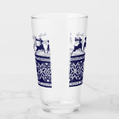 Kerstmis, Scandinavische Folk Blue en White Glas (Links)