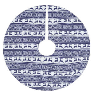 Kerstmis, Scandinavische Folk Blue en White Kerstboom Rok