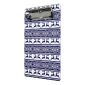 Kerstmis, Scandinavische Folk Blue en White Mini Klembord (Angled2)