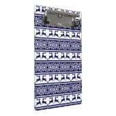 Kerstmis, Scandinavische Folk Blue en White Mini Klembord (Schuin)