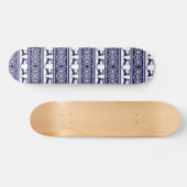 Kerstmis, Scandinavische Folk Blue en White Persoonlijk Skateboard (Horizontaal)