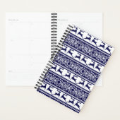 Kerstmis, Scandinavische Folk Blue en White Planner (Display)