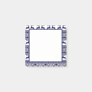Kerstmis, Scandinavische Folk Blue en White Post-it® Notes