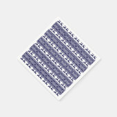 Kerstmis, Scandinavische Folk Blue en White Servet (Hoek)