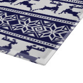 Kerstmis, Scandinavische Folk Blue en White Snijplank (Hoek)