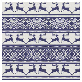 Kerstmis, Scandinavische Folk Blue en White Stof