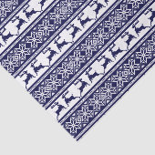 Kerstmis, Scandinavische Folk Blue en White Tissuepapier (Detail)