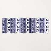 Kerstmis, Scandinavische Folk Blue en White Yogamat (Voorkant (horizontaal))