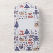 Kerstmis - Scandinavische noordse Kaart (Buitenkant)