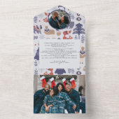 Kerstmis - Scandinavische noordse Kaart (Binnen)