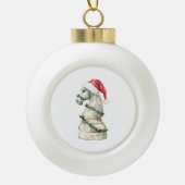 Kerstmis Schaak Paard Ornament – Waterverf Schaak (Voorkant)