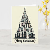 Kerstmis Schaakboom Kaart (Gele Bloem)