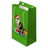 Kerstmis Schattige Kat Klein Cadeauzakje (Voorkant Gekanteld)