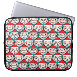 Kerstmis, schattige kerstmanlappellacht, naadloos laptop sleeve
