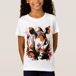 Kerstmis schattige neushoorn t-shirt