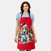 Kerstmis schattige puppy schort (Gedragen)