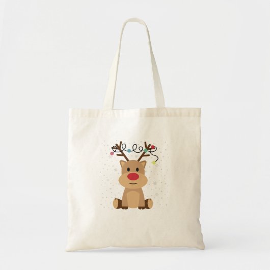 Kerstmis schattige rendieren vrouwen tote bag (Voorkant)
