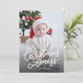 Kerstmis schattigheid vakantie geboorte aankondigi feestdagenkaart (Staand voorkant)