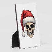 Kerstmis Schedel Grappige Kerstman XMES Mannen Vro Fotoplaat (Zijkant)