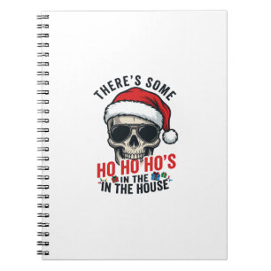 Kerstmis Schedel Ho Ho Ho Humor Ontwerp Notitieboek