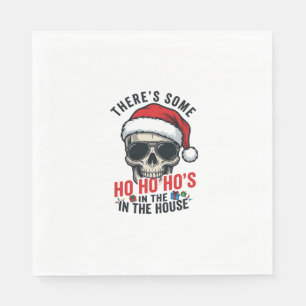 Kerstmis Schedel Ho Ho Ho Humor Ontwerp Servet