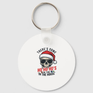 Kerstmis Schedel Ho Ho Ho Humor Ontwerp Sleutelhanger