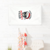 Kerstmis Schedel Ho Ho Ho Humor Ontwerp Spandoek (Insitu)