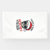 Kerstmis Schedel Ho Ho Ho Humor Ontwerp Spandoek (Horizontaal)