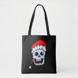 Kerstmis Schedel Tote Bag