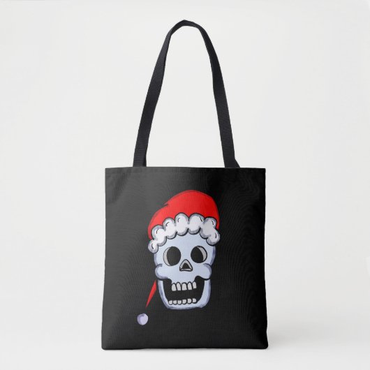Kerstmis Schedel Tote Bag (Voorkant)