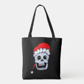 Kerstmis Schedel Tote Bag (Achterkant)