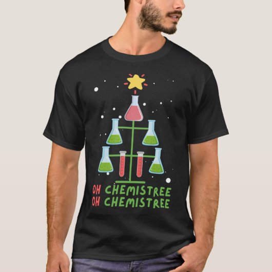 Kerstmis scheikunde Oh scheikundeboom vriend T-shirt (Voorkant)