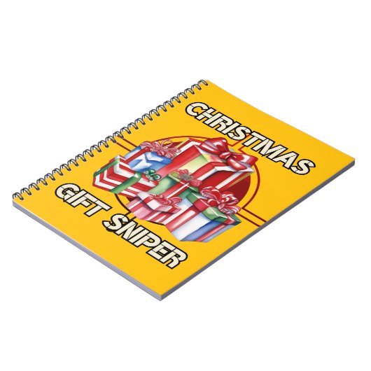 Kerstmis, scherpschutter, cadeau, leger notitieboek (Linkerzijde)