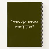 Kerstmis, scherpschutter, cadeau, leger notitieboek (Achterkant)