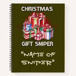Kerstmis, scherpschutter, cadeau, leger notitieboek