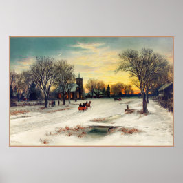 Kerstmis schilderen (1885) door W.C. Bauer Poster