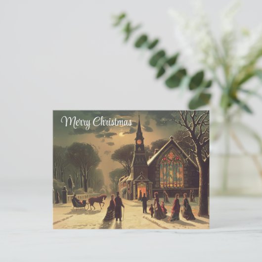 Kerstmis schilderen | feestdagenkaart (Staand voorkant)