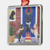 Kerstmis schilderen met kerstmis metalen ornament (Links)