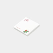 Kerstmis, schildpad, Santa Hat, Cadeau-gepersonali Post-it® Notes (Schuin)
