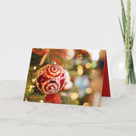 Kerstmis schittert de Rode Kaart van de Vakantie (Voorkant)