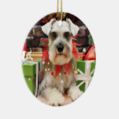 Kerstmis - Schnauzer - Abby Keramisch Ornament (Rechts)